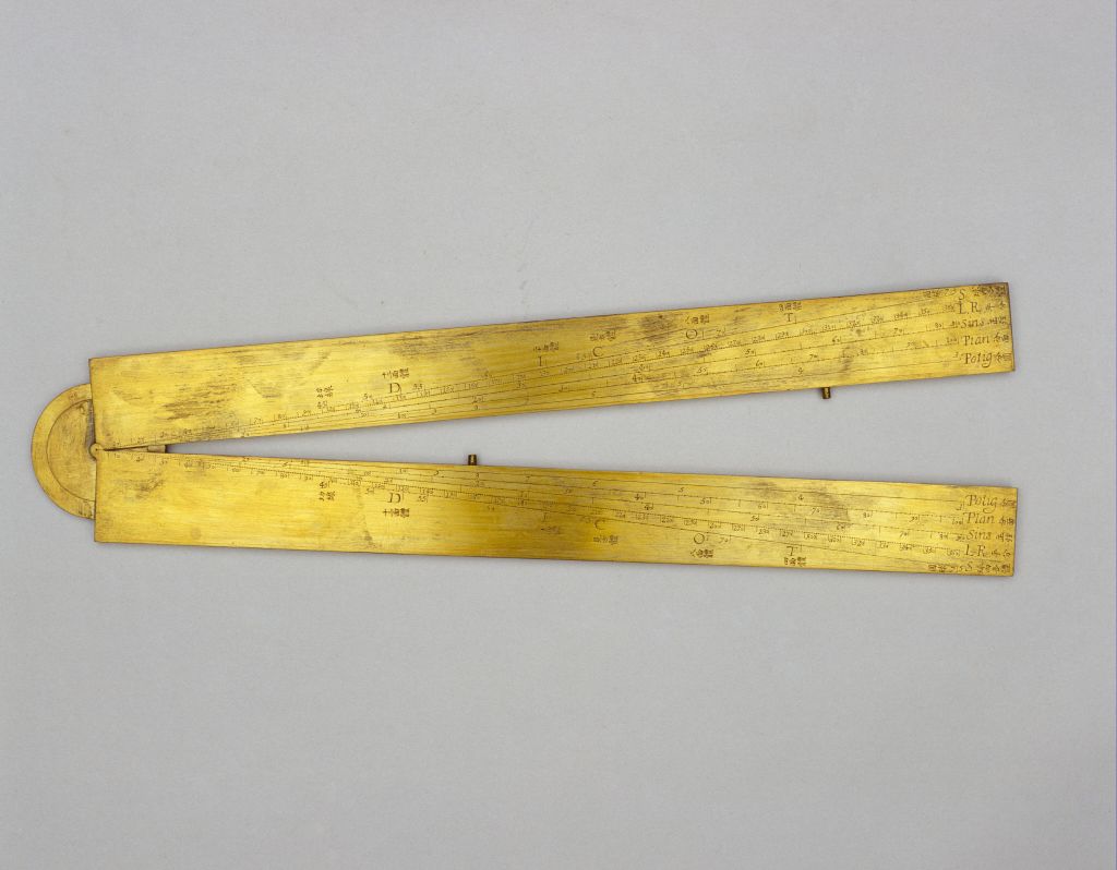 图片[1]-Copper gold-plated proportional gauge-China Archive